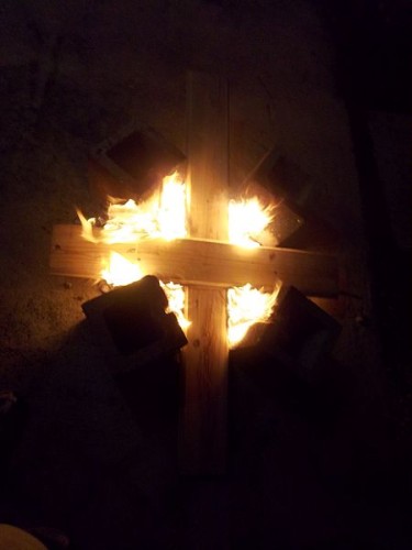 http://commons.wikimedia.org/wiki/File:Burning_cross.jpg