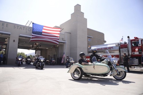 Moving out on Veterans Charity Ride